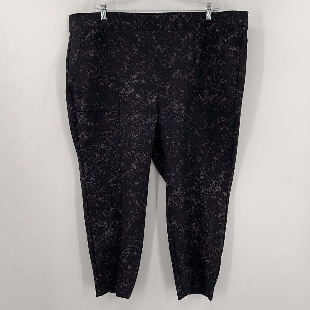 Lane Bryant Plus Pull On Black Slim Ankle Pants Size 28